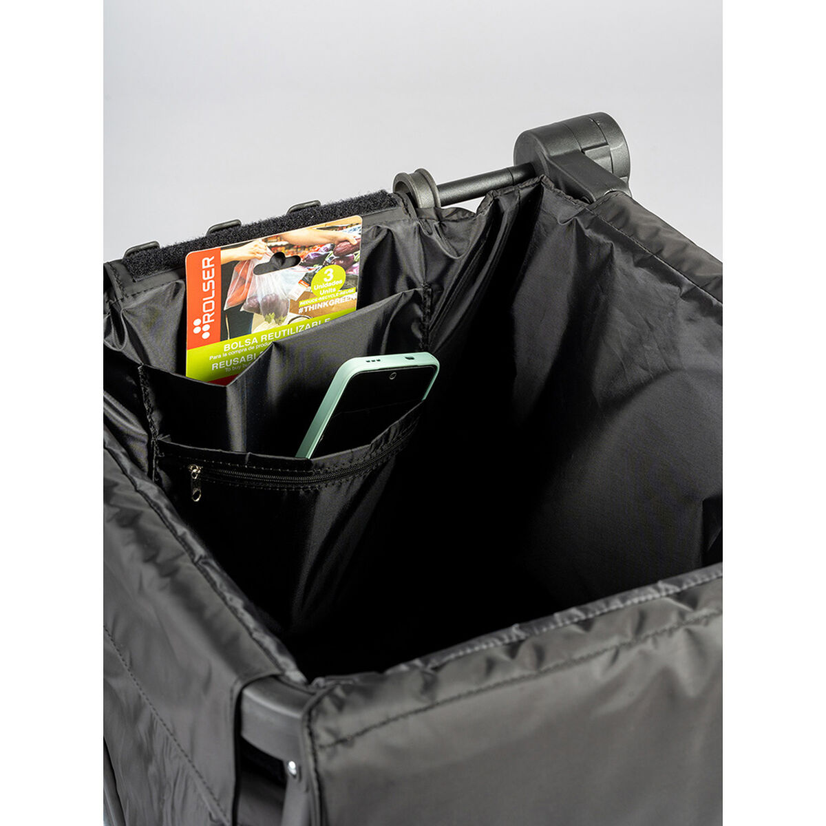 Carro de Compra Rolser basket mf 4b Negro 50 L